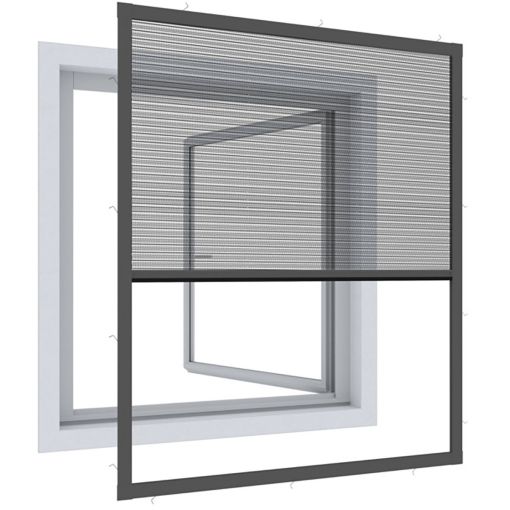 Windhager insectenbescherming Expert plissévenster Antraciet 2