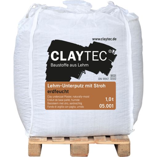 ClayTec leem-onderpleister grof met stro, 2