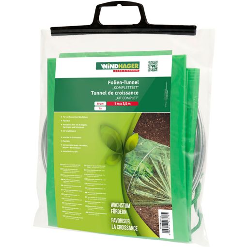 Windhager Tunnelfolie Compleet-set 3,5x1 m 2