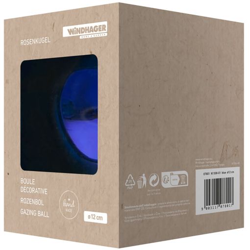 Windhager rozenbollen mondgeblazen spiegelend blauw 2