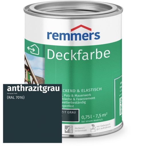 Remmers Deckfarbe anthrazitgrijs RAL 7016 2