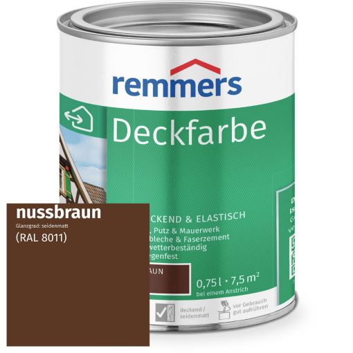 Remmers dekverf notenbruin RAL 8011 2