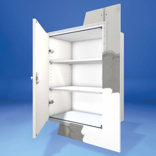 Wellhöfer kniestokdeur met frame, schappen 2