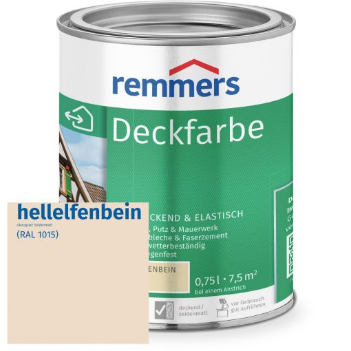 Remmers Deckverf lichtelfenbein RAL 1015 2