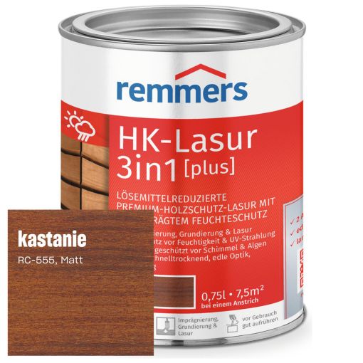 Remmers HK-Lasur 3in1 plus kastanje 2