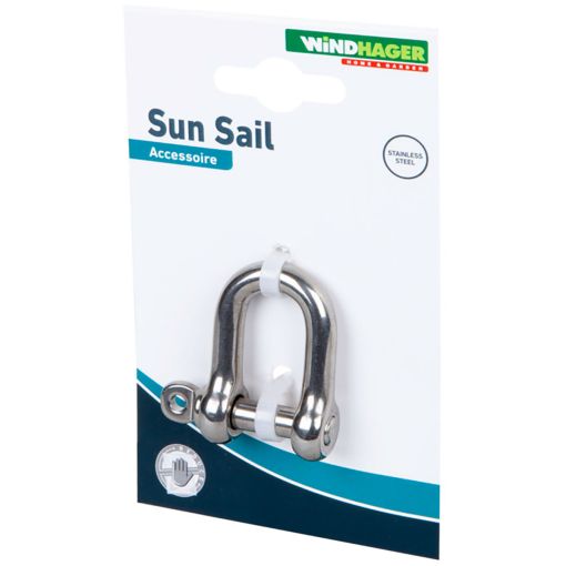 Windhager D-shackle, roestvrijstaal 2