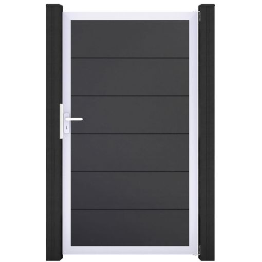 GroJa Enkel poort BasicLine PVC-steekzaun 2
