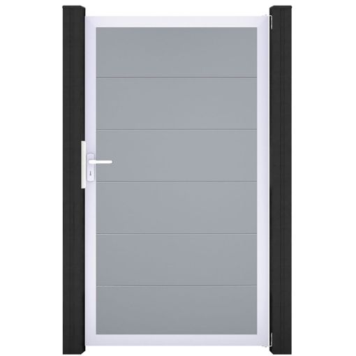 GroJa Enkele poort BasicLine PVC-steekzaun 2