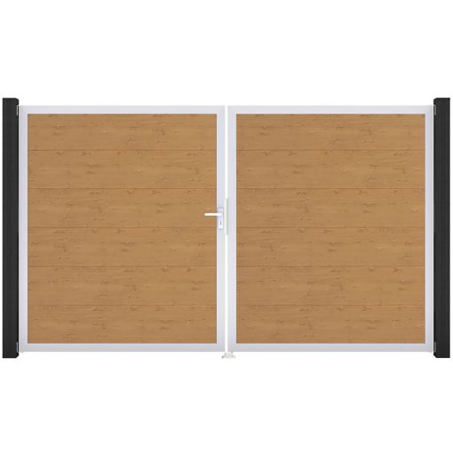 GroJa Doppeltor BasicLine PVC-Steekzaun Asziekte 2