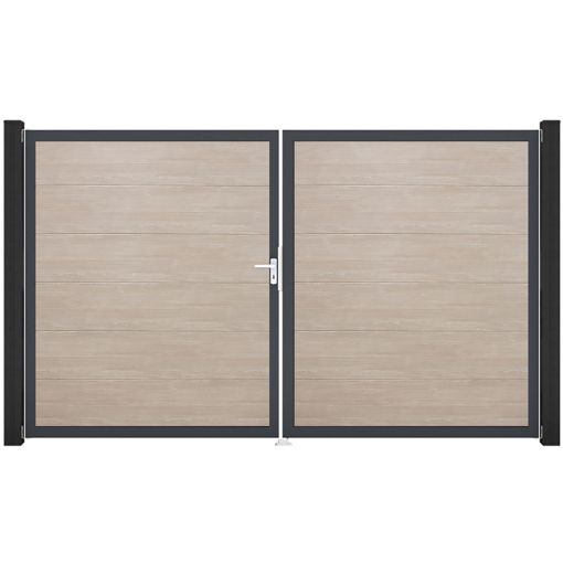 GroJa Doppeltor BasicLine PVC-steekzaun Sheffield 2