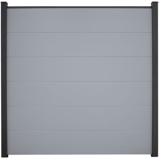 GroJa BasicLine PVC-steekzaun schutting zilvergrijs 2