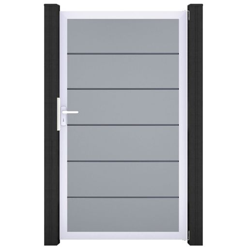 GroJa Enkeltpoort BasicLine Premium PVC-steekzaun 2