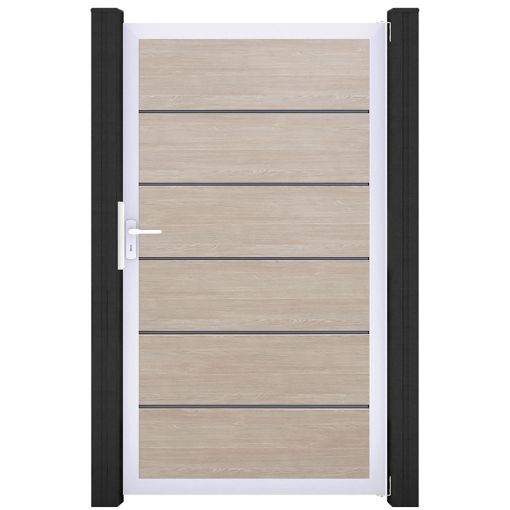 GroJa Eenhekdeur BasicLine Premium PVC-steekzaun 2