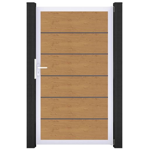 GroJa Enkelpaal BasicLine Premium PVC-steekzaun 2
