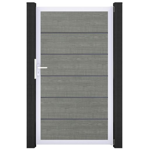 GroJa Einzeltor BasicLine Premium PVC-steekzaun 2