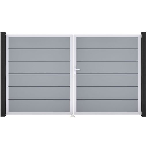 GroJa Doppelpoort BasicLine Premium PVC-Steekzaun 2