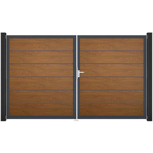 GroJa Doppeltor BasicLine Premium PVC-steekzaun 2
