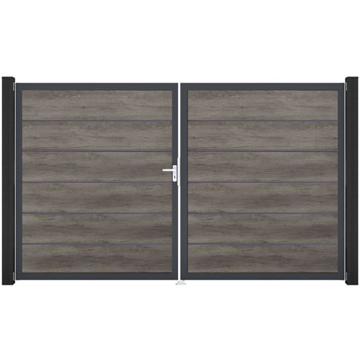 GroJa Doppeltor BasicLine Premium PVC-steekzaun 2