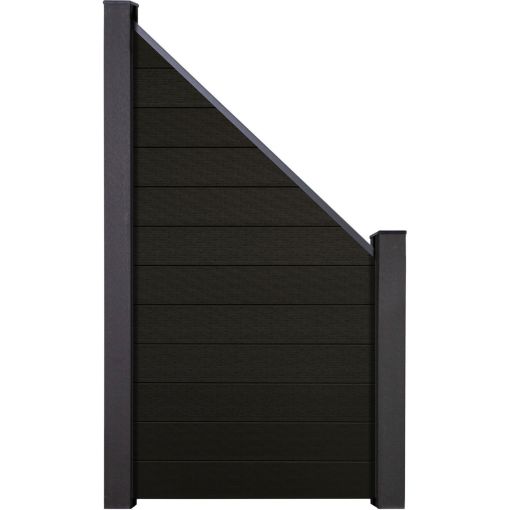 GroJa Solid Steekzaun Schutting Zwart 2