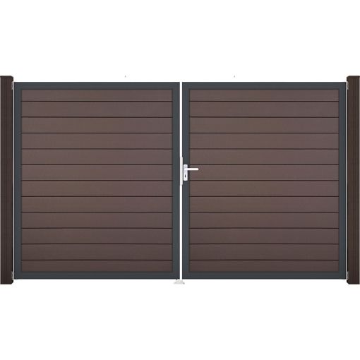 GroJa Doppeltor Solid Steekzaun Terra 2