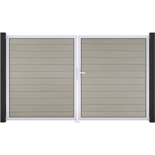 GroJa Doppeltor Solid Steekzaun Bi-Color 2