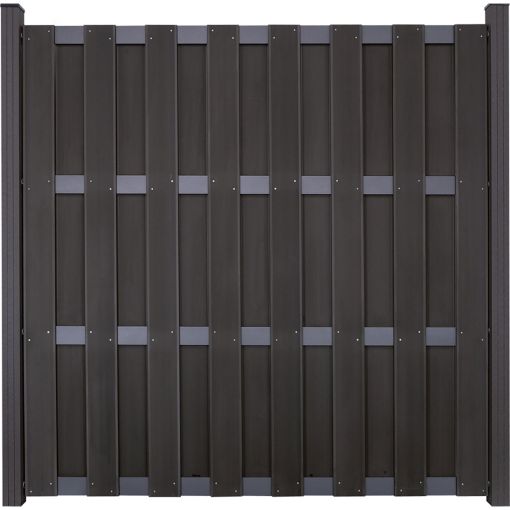 GroJa Fertigschutting Schutting Antraciet/Antraciet Zichtscherm 2