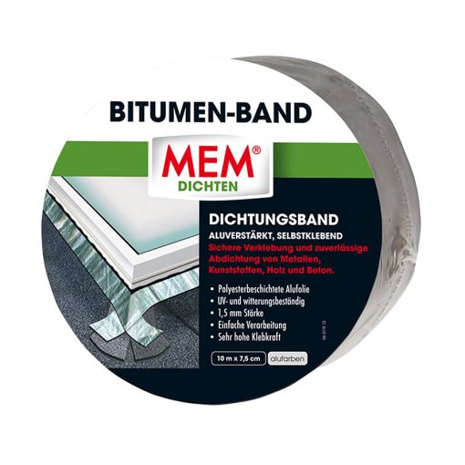 MEM Bitumen-Band aluminiumkleurig 2