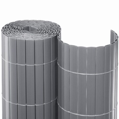 NOOR privacymat PVC zilver schutting 2