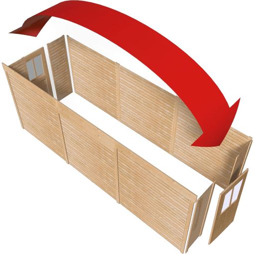 Karibu gereedschapskamer voor dubbele carport 2
