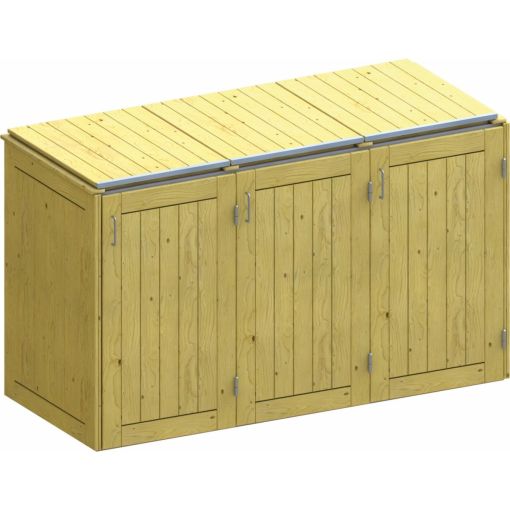 Binto afvalcontainerkast voor 3 containers, 2