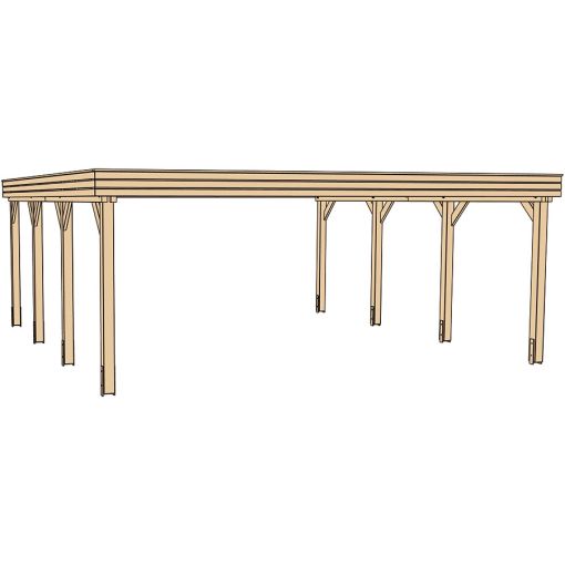 weka dubbelcarport 609 met stalen 2