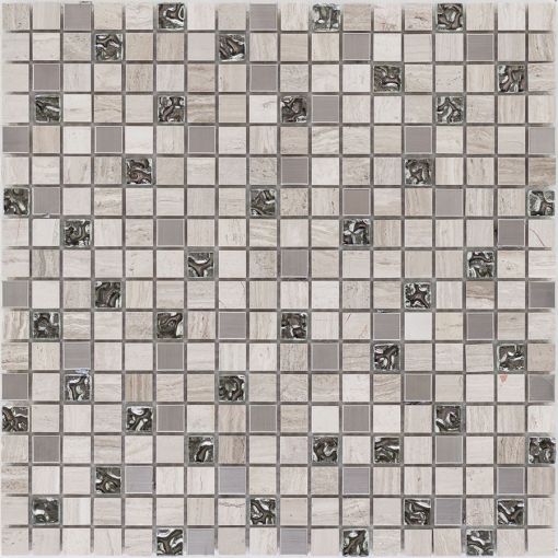 Wellker Kombimozaïek natuursteen metaal glas 2