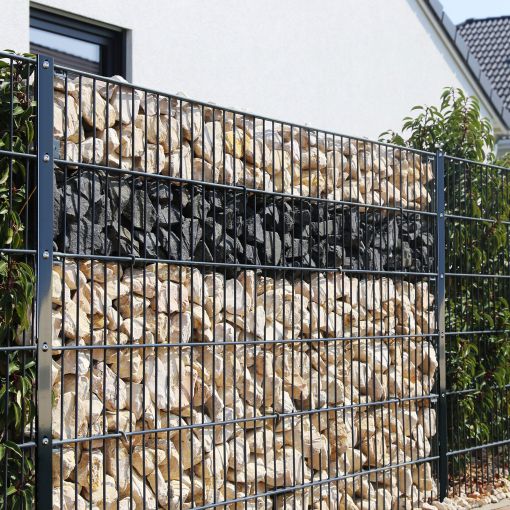 Wellker Steenkorf-Dubbelstaafmat Hekwerk-Set 2