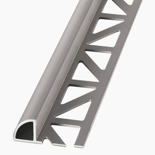 BLANKE tegelprofile kwart-cirkel Aluminium Titan 2