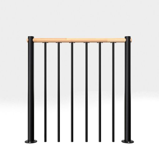 Minka-balustrade zwart met verticale stijlen 2