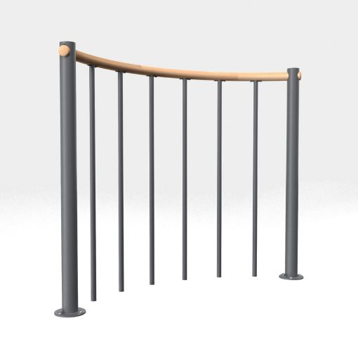 Minka balustrade grijs met verticale 2