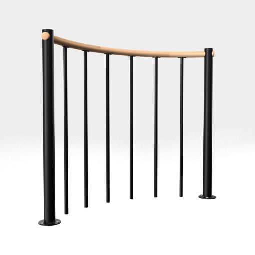 Minka balustrade zwart met verticale 2