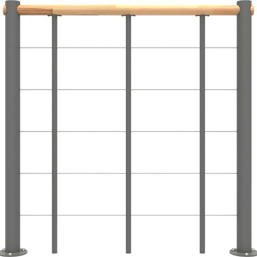 Minka balustrade grijs met onderrails 2