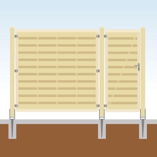 TraumGarten schutting met poort compleet-set 2