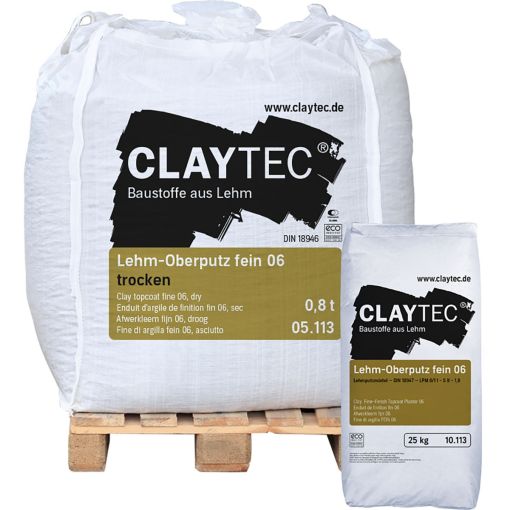ClayTec Leem Afwerkingspleister fijn 06 2