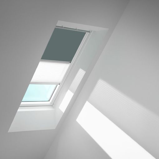 VELUX Verduisteringsrollo Duo DFD Blauwgrijs/Wit 2