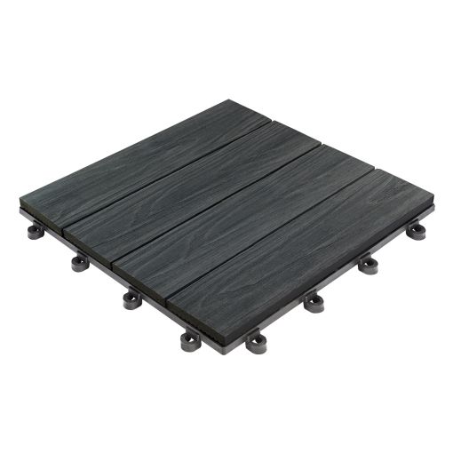 florco WPC kliktegel 3D antraciet 2