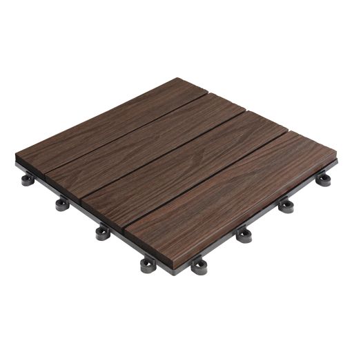 florco WPC kliktegel 3D bruin 2