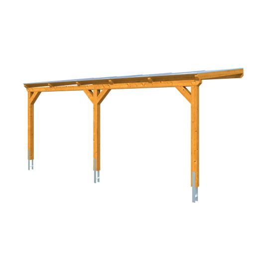 SKAN HOLZ Carport Vogtland aanbouwcarport, 2