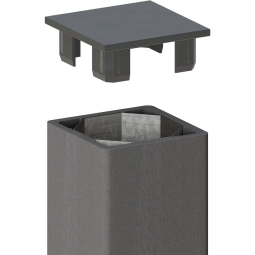 TraumGarten-schutting JUMBO WPC-schuttingpalen met metalen 2