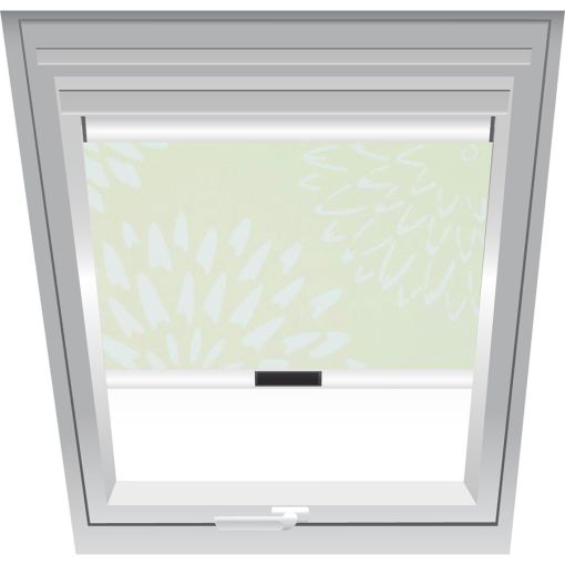 Roto Verduisteringsrolgordijn Bloemen-Beige 3-V51 2