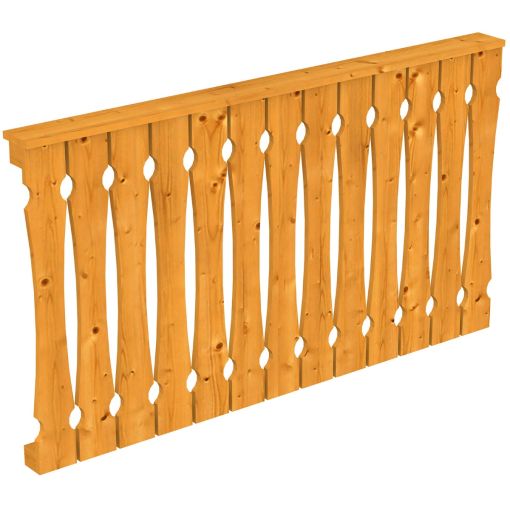 Skan hout balustrade balkonbekleding, voor 2