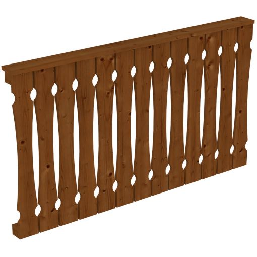 Skan Hout balustrade balkonbeplating, voor 2