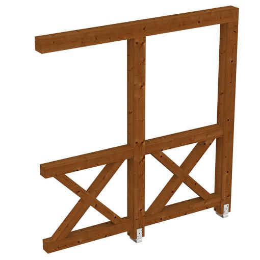 Skan Holz zijwand Andreaskreuze Lijmhout 2