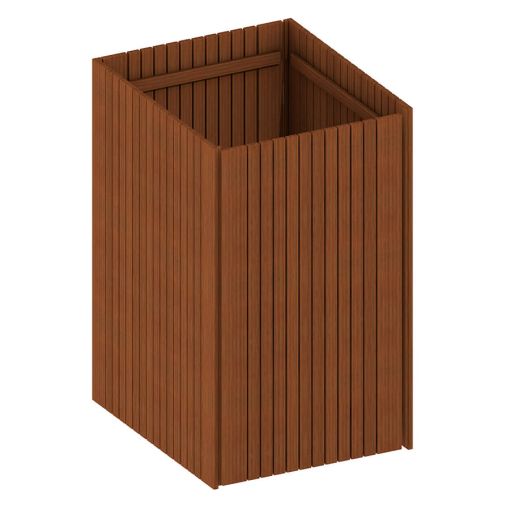 Binto afvalcontainerkast basisbekledingHardholz afvalcontainerbekledng 2